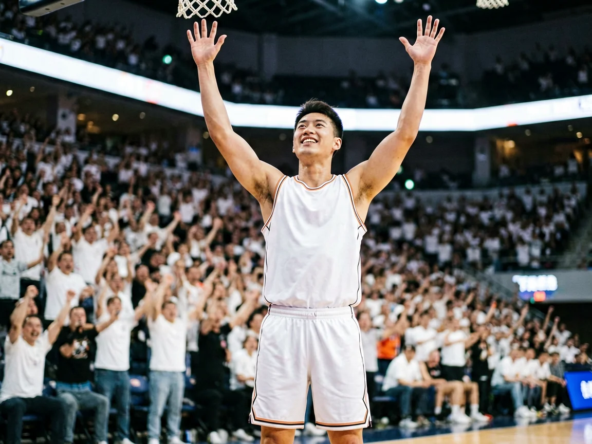 球星赛场庆祝获NBA附加赛MVP
